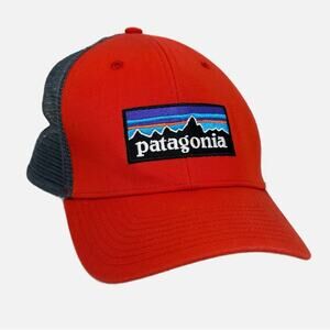 Patagonia Trucker Style Ball Cap Hat - ORANGE & GRAY